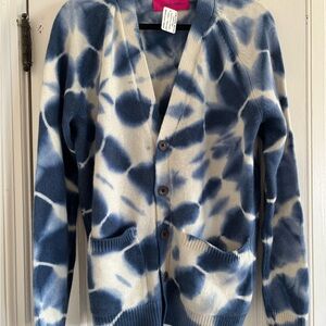The Elder Statesman Tie Dye Cashmere Cardigan